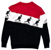Kangol Men's Color Block Crewneck Pullover Sweatshirt - Red/White/Black